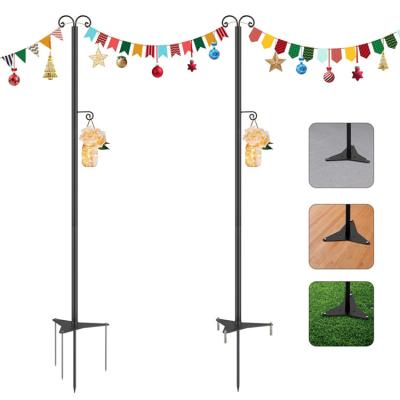 China Height Adjustable Light Poles with Fork and Base,Outdoor String Light Poles for Patio,Backyard and Garden street light pole for sale