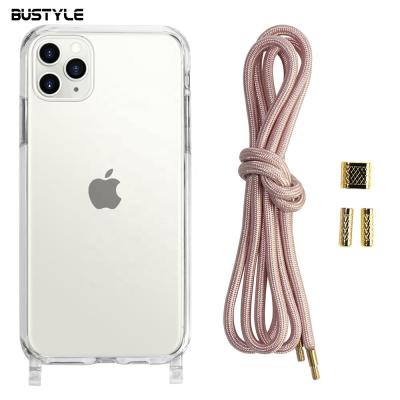 China New Portable Arming Cord Cell Phone Cover With Luxury Metal Fittings For Iphone 11 Pro Max Shockproof Mobile Phone Case For Iphone 12 for sale