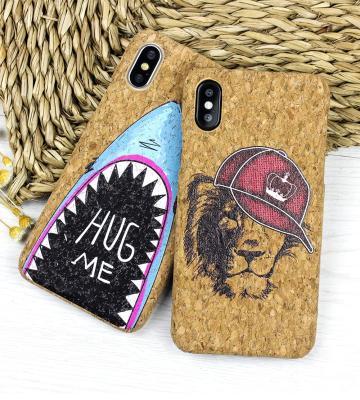 China Anti-fall Custom Design Logo Bamboo Wood Phone Case For Iphone 12 Cork Wood Phone Cover For iphone 11 Pro Max Cork Phone Case for sale