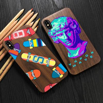 China High Quality Eco-friendly Natural Walnut Wooden Cell Phone Case For iPhone 11 Pro Max Wooden Cell Phone Case For iphone 12 pro max for sale