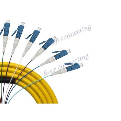 Cina LC UPC Single Mode Single Core Fiber Optic Pigtail LZH/PVC 12 core per rete FTTH in vendita