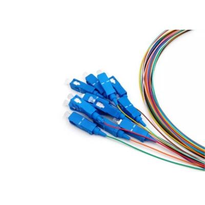 Cina FTTH SC UPC Fibra semplice colorata LSZH/PVC Singlemode SM 12cores Fibra ottica Pigtail in vendita