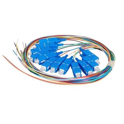 China Single Mode Pigtail LSZH/PVC G652D/G657A Fiber Optic Equipment for FTTH LC SC ST for sale