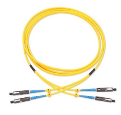 China Speed Data Transmission G657A2 Duplex Optical Fiber Patch Cord for Communication for sale