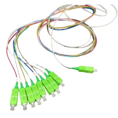 China 1260-1650nm Wavelength 1*5 PLC Fiber Optic Splitter for Dual Windows FTTH Equipment for sale