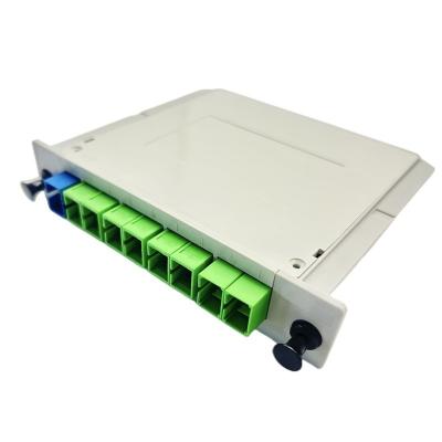 China Compact ontwerp 1*8 1*16 SC APC UPC Optische PLC Glasvezel Cassette Type PLC Splitter Te koop