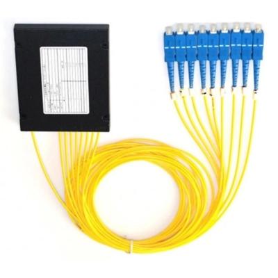 China Optische vezel PLC Splitter 1X8 1X16 MM SM ABS Box SC APC/UPC voor FTTH-vereiste Te koop