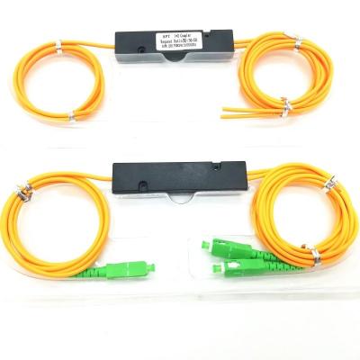 China Single-mode G652D/G657A 1*2 FBT-optische glasvezelkabel met SC/UPC-SC/APC PLC-splitter Te koop