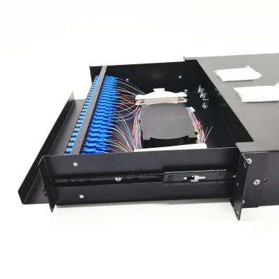 China Data Center Application Fiber Optic ODF with 12-24 Core Scrack Mount Splicing Design for sale