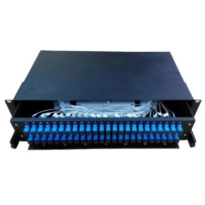 China High Return Loss 12/144 Core Sc/FC/St/LC UPC Rack Mount Type Fiber Optic Patch Panel ODF for sale