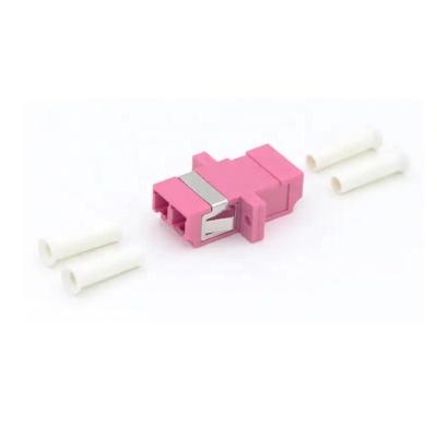 China Fiber Optic Adapter LC Quad Connector Simplex Duplex FTTH FTTX Jumper Port Coupler for sale