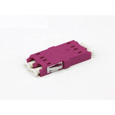 China Fibconet Hybrid Pink Plastic Material Adapter for FTTH Duplex LC Fiber Optic Equipment for sale