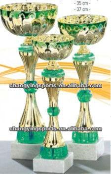 China China EUROPE Design Metal Trophy Cup Marble Base Color Spray Paint for sale