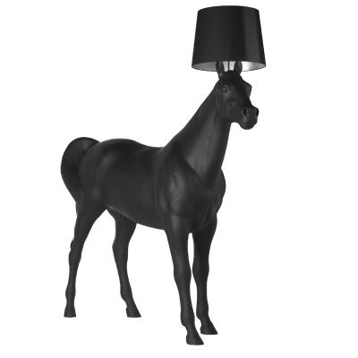 China Modern Resin E27 Fabric Stand Contemporary High Quality Electric Luxury Tarpaulin Horse Floor Lamp For Hotel for sale