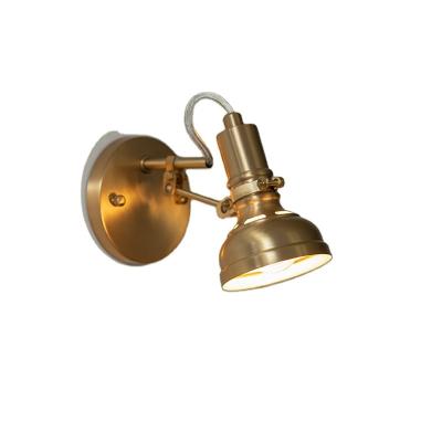 China Modern Scandinavian style full light luxury copper wall lamp for bedroom bedside living room for sale