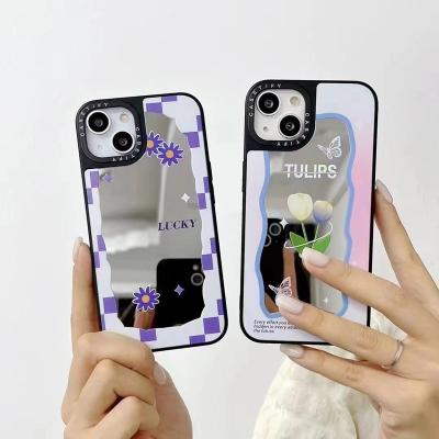 China Fundas Para Mirror Back Cover Customization Pattern Shockproof Mobile Phone Case For Iphone Series for sale