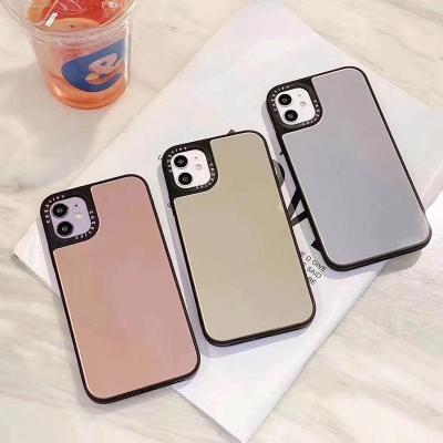 China Fundas Para Shockproof Mirror Tpu Back Cover With PC Cell Phone Case For Iphone Series for sale