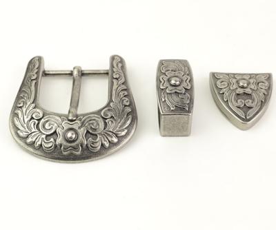 China European and American style minimalist high quality wholesale fashion OED zinc alloy logo set of three pieces of belt buckles pin buckle types for sale