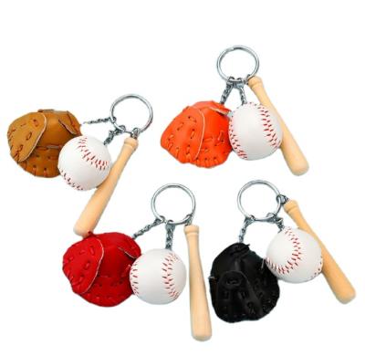 China Promotion Gift Custom Design Souvenir Baseball Leather Woven Key Chain For Promotional Gifts for sale