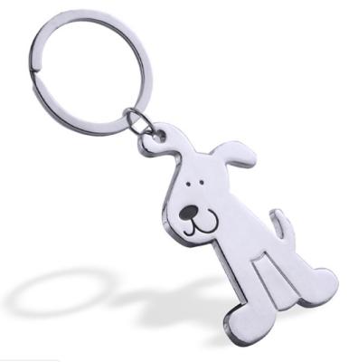 China Lovely Cartoon Dog Shape Promotion Gift Metal Key Chains Key Holder For Bags for sale