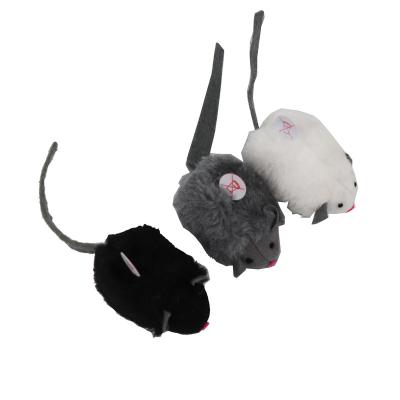 China Sustainable Cute Velvet Mouse Cat Squeak Toys Interactive Plush Fabric Cat Toys for sale