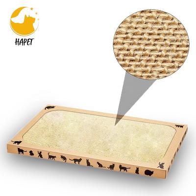 China Extra Large Viable Cat Scratcher Toys Sisal Scratching Protective Cardborad Plus Ripped Dispersing Anti Slip Catnip Holder for sale