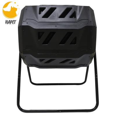 China Sustainable Tumbling Composter Dual Batch Rotating Compost Bin for sale