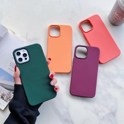 China Magsafing Silicone Shockproof Liquid Magnetic Phone Case Compatible Magnetic Cell Phone Cover For iPhone 14 13 12 Mini Pro Max for sale