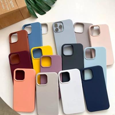 China 2022 Shockproof Liquid Silicone Cell Phone Cover Full Shockproof Cases For iPhone 6 7 8 X XR 11 12 13 14 Pro Max Mobile Phone Case for sale