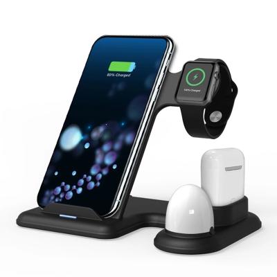 China Convenient 4 in 1 Magnetic Quick Wireless Charger Dock Station QI 15W Led Lightweight Quick Charging Phone Holder for Apple Watch iPhone 13 14 for sale