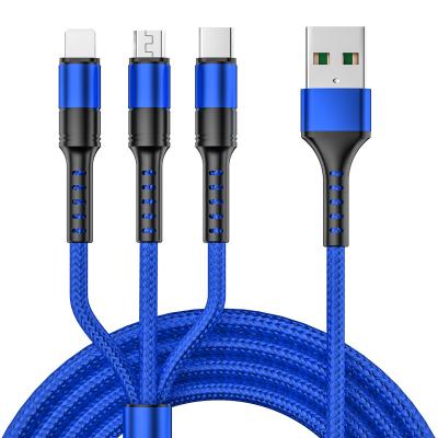 China 2022 New Arrival 5A Mobile Phone Data Cable 3 In 1 Type C Android Phone Data Cable Fast Charger Charging Cable For iPhone13 14 Huawei Samsung for sale