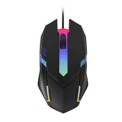 China 2023 Cheap 3D 7 Color LED RGB Light 1200 DPI Wired Ergonomic USB Gaming Mouse For Gamer for sale