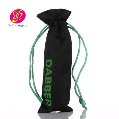 China Custom Made Satin Wig Product Black Satin Bag Umbrella Packaging Pouch Hot Pouch for sale