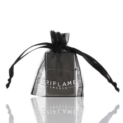 China Small Promotional Black Organza Bag Gift Packaging Pouch Lighter Organza for sale