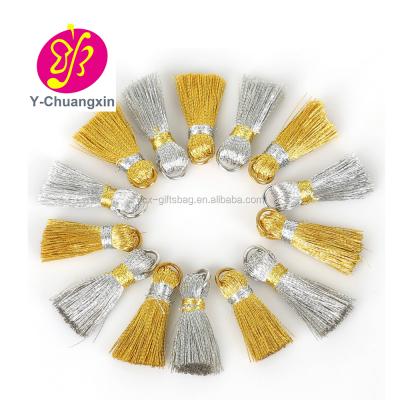 China China Supplier Handmade Small Decorative Accessory Customized Cheap Metallic Tassel for sale