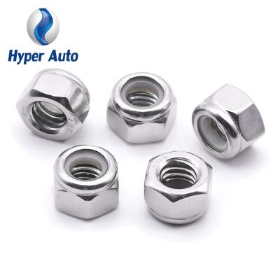 China Hardware Nylon Fasteners Stainless Steel Insert Galvanized Nylon Locknuts Used In Shock Absorber Top Mount for sale