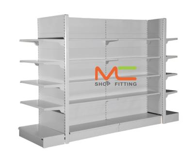 China Single Sided / Double Sided Supermarket Used Gondola Shelving For Sale Grocery Shelves for sale