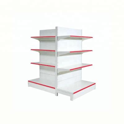 China Double Sided Supermarket Shelves Heavy Duty Floor Display for sale