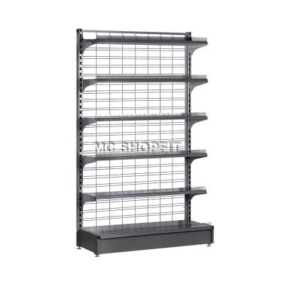 China Double Sided Grocery Gondola Shelf Grid Supermarket For Display for sale