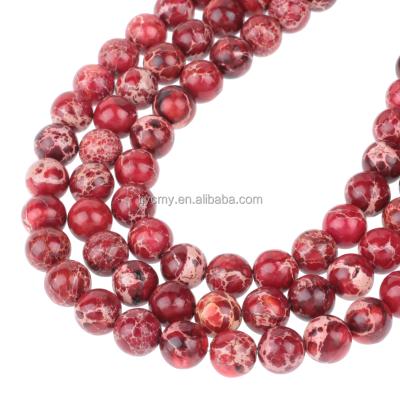 China No Jasper Round Stone Beads Men Women Jewelry Collection Red Natural Imperial Gemstone for sale