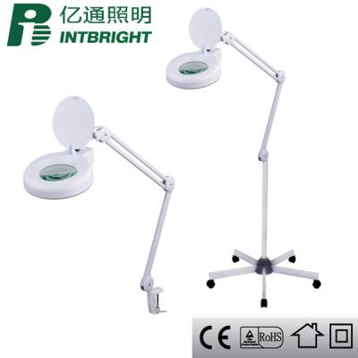 China PC+ABC+GLASS Floor Scroll Stand Lamps Popular Different Beauty Lighting Reading Work Led Task Light Daylight Illuminating Magnifying Lamp for sale