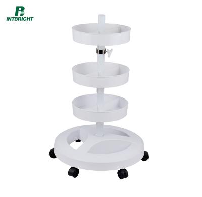 China Adjustable Nail Salon Furniture Floor Stand Trays Magnifying Lamp Parts Beauty Salon Trolley Rack For Lamp for sale