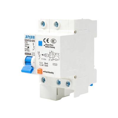 China Plastic Silver Copper DZ47LE-63S Series High Level Residual Current Circuit Breaker RCCB 1P+N 2P 3P 3P+N 4P 1A-63A for sale