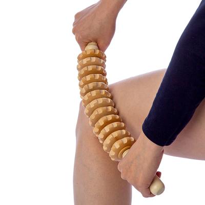 China Hot Selling Eco - Friendly Anti Cellulite Wooden Body Roller Bendable Wooden Massage Tool for sale