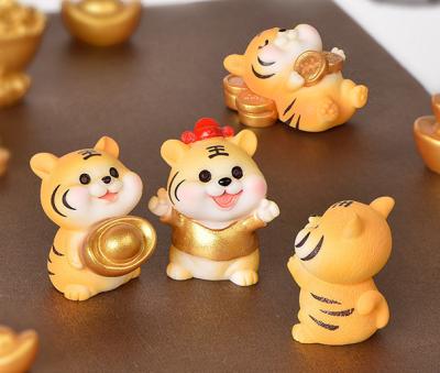 China Europe wholesale small animal figurines tiger children's miniature toys for commercial gardening for sale