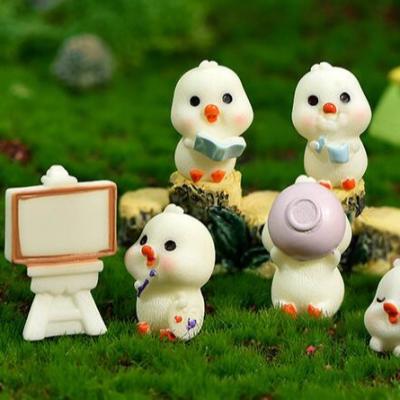 China Wholesale Europe Miniature Children Learing Mini Reading Book Toy Garden Animal Figure Duck Figurines for sale