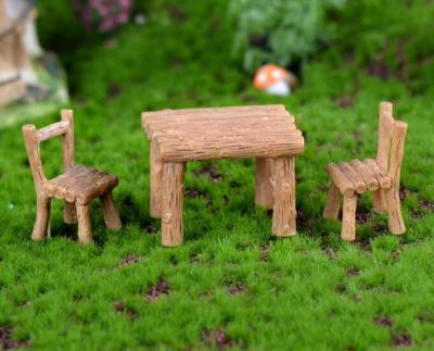 China Europe DIY lawn ornament decor mix bulk small figurine garden resin fairy table chairs for sale