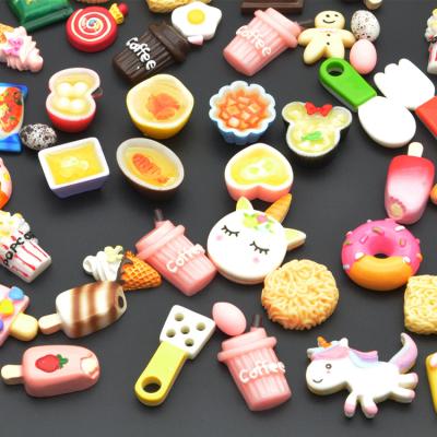 China Europe Kawaii Flat Back Children Toys Resins Food And Drinks Miniature Packaged Assortment for sale