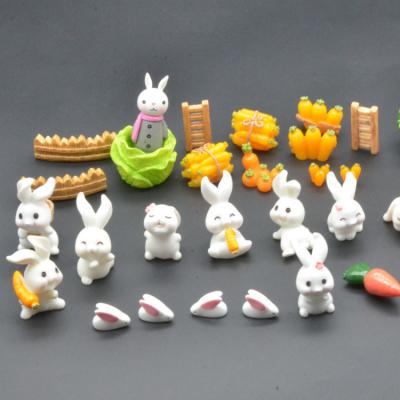 China Europe Fariy Ornaments India Miniature Carrot Rabbit Figure DIY Figurines Accessories Garden Toys for sale