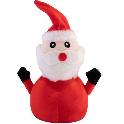 China Reversible Plush Santa Claus Plush Toy Snow Man 20cm Christmas Gift for sale